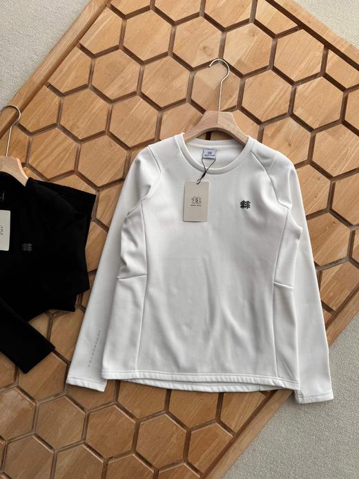 D112532女款长袖T恤吸湿排汗女士圆领加绒长袖上衣 商品图3