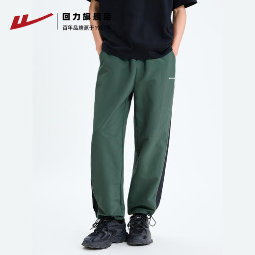 回力裤子男款新款宽松纯棉束脚运动长裤加绒男士休闲裤 商品图0