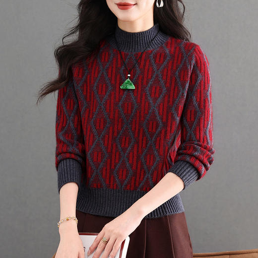 CC2025秋冬新款洋气百搭半高领设计感毛衣休闲针织衫保暖内搭上衣 商品图3