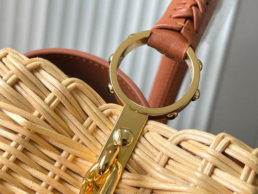 秋冬特惠💰1700 渠道级LV 新品 te级LV 动态芯片 M26025/M48865棕色编织印花竹篮 商品图4