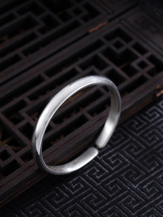 【日月同辉】子佩集S999银手工手镯原创设计【55031125】2407 商品图0