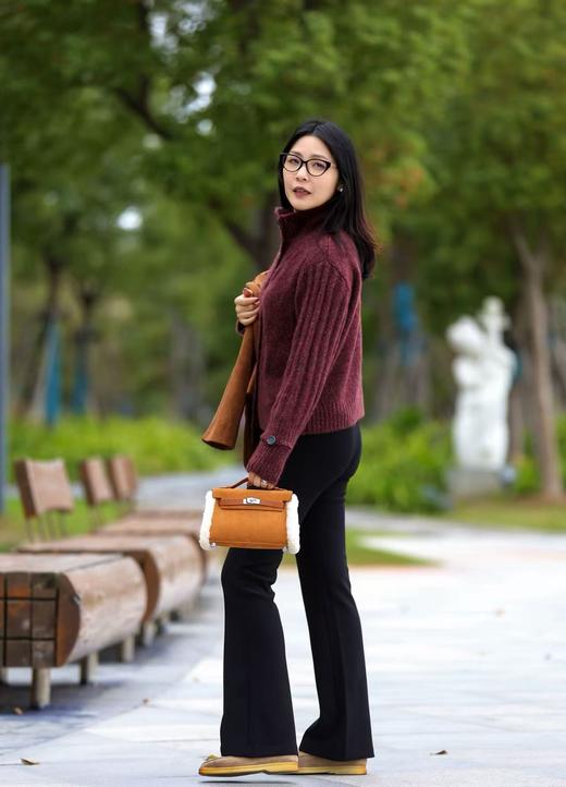 MAISON COVET 加绒中腰修身长裤 商品图5