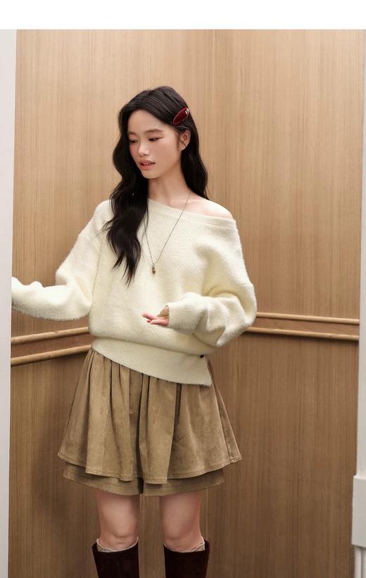 D112525气质毛衣收腰长袖针织衫25秋冬季新款女装大衣内搭打底衫 商品图11