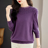 洋气大码毛衣女胖mm春秋2026年新款圆领打底衫女士针织衫长袖上衣 商品缩略图1