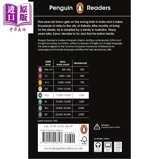 【中商原版】企鹅阅读分级指导4级 狮子 Penguin Readers Level 4 Lion ELT Graded Reader 英文原版 青少年分级读物 进口书 商品图4