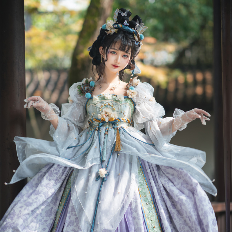 【积分兑换，60天内发货】牡丹兔子 古典玩偶 Lolita