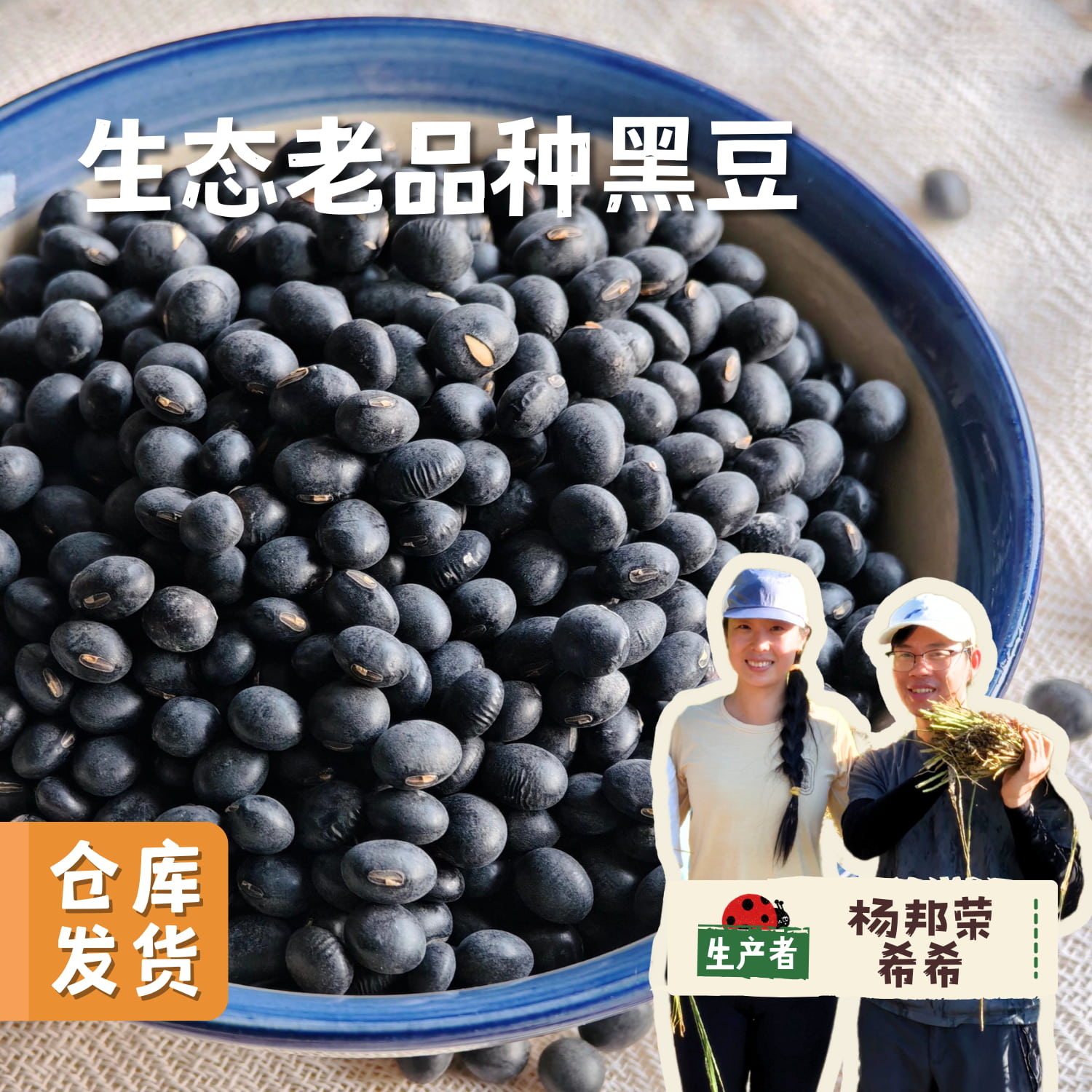 生态老品种黑豆 450g/袋 | 合作农友生产，来自贵州黎平洋侗村，生产者：杨邦荣 ＆【公平贸易农人定价】