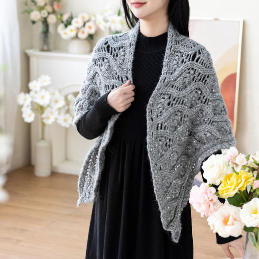 苏苏姐家偏爱毛线团手工diy围巾披肩毛衣钩针棒针编织亮片毛线团 商品图3