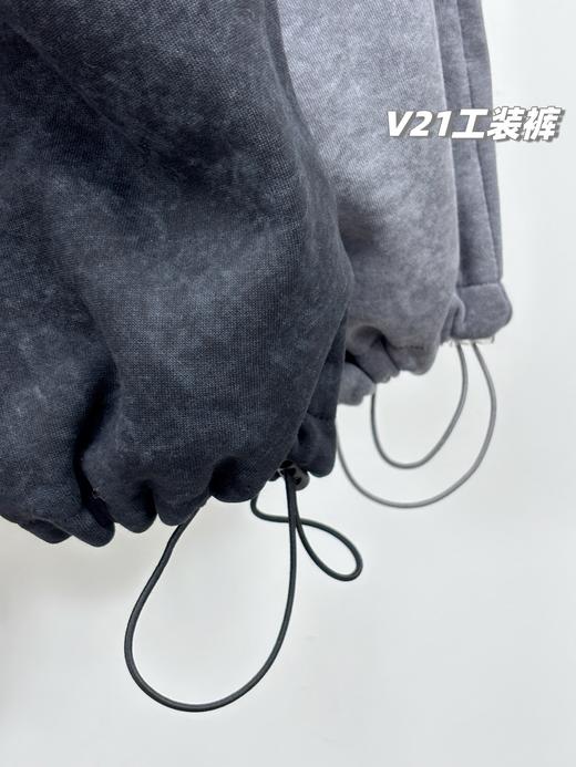 D112575秋冬新款羊羔绒降落伞版型高腰微阔腿工装裤 商品图5