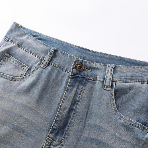 gxg.jeans男装【莱赛尔】25年夏新款复古水洗牛仔裤休闲直筒裤男士牛仔长裤K&C 商品图3