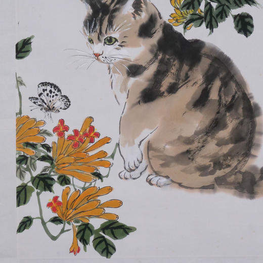 卓愿《花间嬉戏》45x37.5CM 手绘纸本宣纸国画作品 商品图3