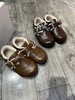 D112507内增高皮U毛一体加绒勃肯鞋女冬季新款复古乐福鞋 商品缩略图0