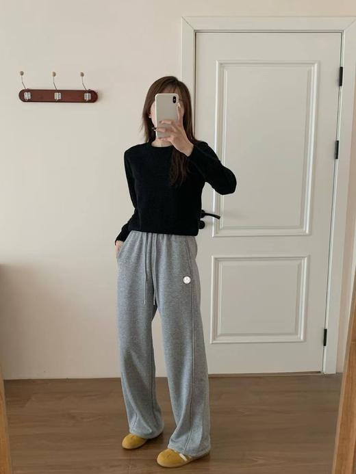 D112568空气层面料软糯亲肤加绒保暖女士休闲长裤 商品图9