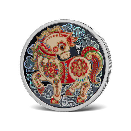 【金银币】2026丙午马年生肖圆形彩色金银币 原盒原证 商品图5