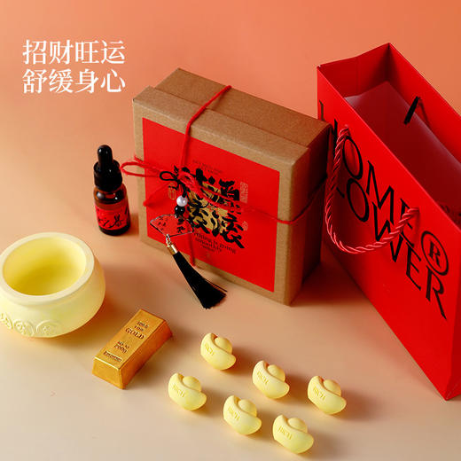 【招财进宝石膏扩香石】家居卧室留香摆件香薰精油礼盒 伴手礼香氛 商品图3