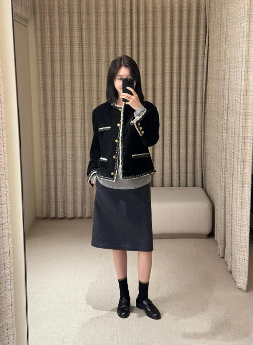香奈儿 25秋冬 灯芯绒滚边外套 (TM) 商品图5