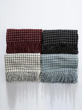 韩系佰搭经典格纹温暖冬日围巾-纪念日百货门店同款165198781