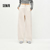 森马牛仔裤女春分割白色宽松弯刀裤2026新款松弛感显瘦潮酷拖地裤 商品缩略图0