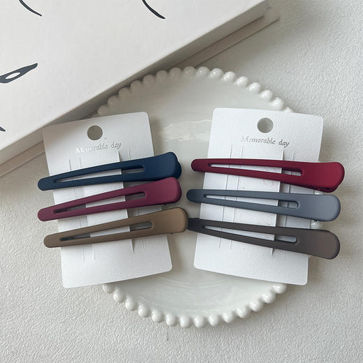 磨砂经典鸭嘴夹组合发夹（3个）-纪念日百货门店同款167446426 商品图3
