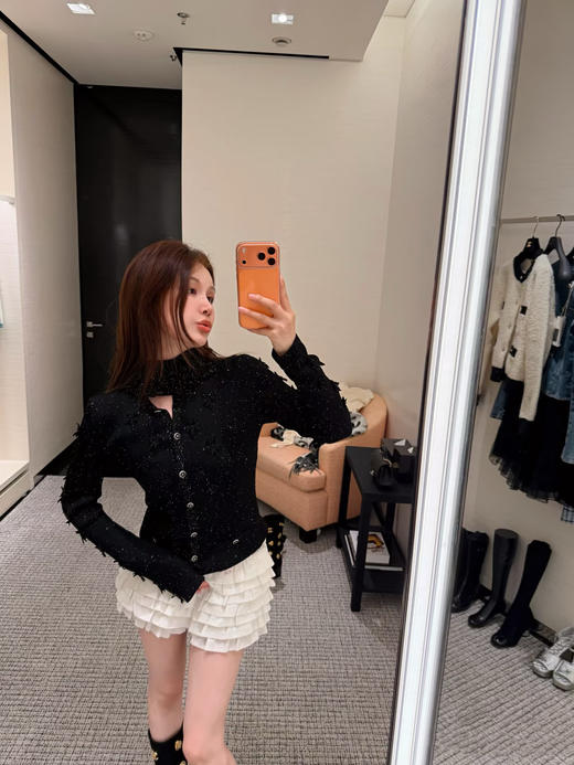 香奈儿 25秋冬 银丝蝴蝶结针织开衫 (TM) 商品图1