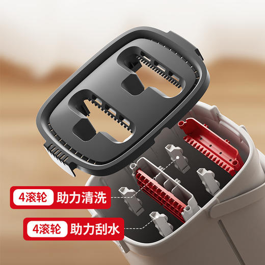 【新品】好媳妇平板拖把水桶一体家用一拖净干湿两用免手洗布懒人拖地神器 商品图3