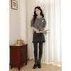 鹿向南「清雅定格」木耳边半高领长袖灰色针织衫女秋冬内搭打底衫 商品缩略图2