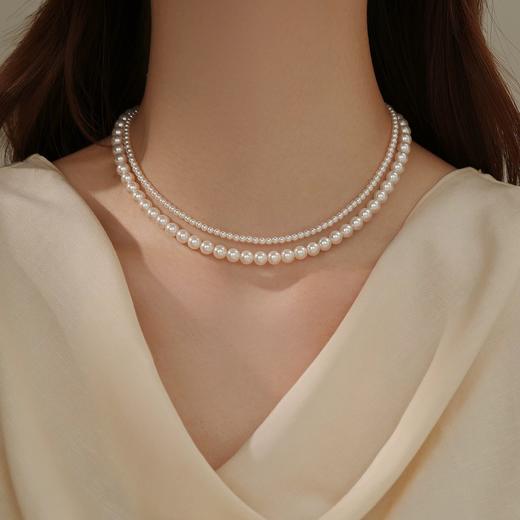 MointPhoice双层珍珠项链，光泽细腻，双层叠戴大气优雅【爆仓！4-8mm预售3-5天内发货】【G】 商品图4