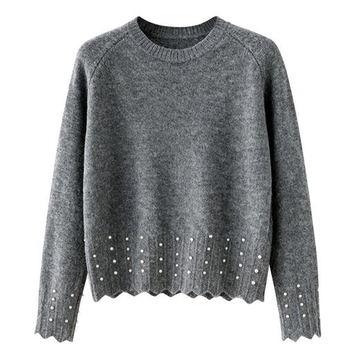 红色本命年圆领针织衫，厚款慵懒宽松毛衣内搭打底上衣CC-27-25253 商品图4