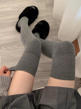 加绒过膝袜