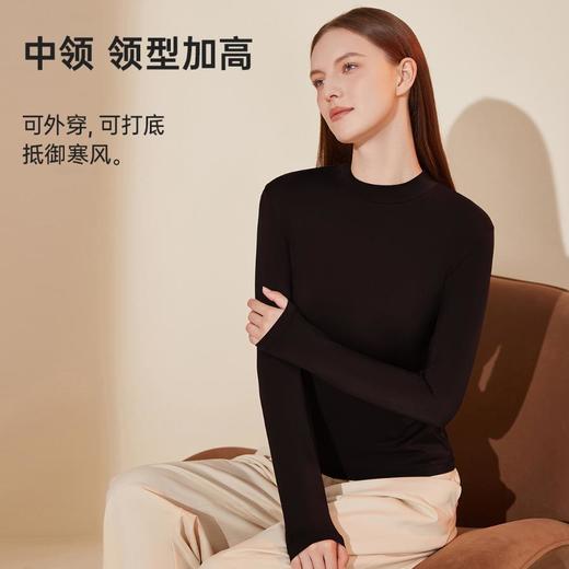 3部顶瓜瓜女士纯色中领打底单上衣DNLWD-AR15168-2 商品图2