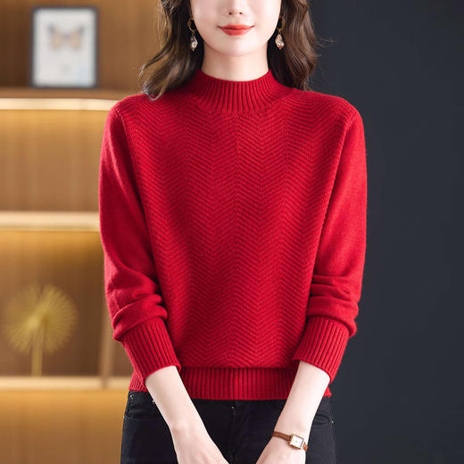 CC半高领毛衣女士秋冬季2025新款高级感洋气内搭上衣针织打底衫 商品图0