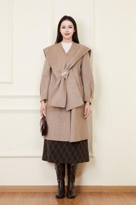 Le Malene 配披肩高级感轻奢双面绒纯羊毛大衣 21141