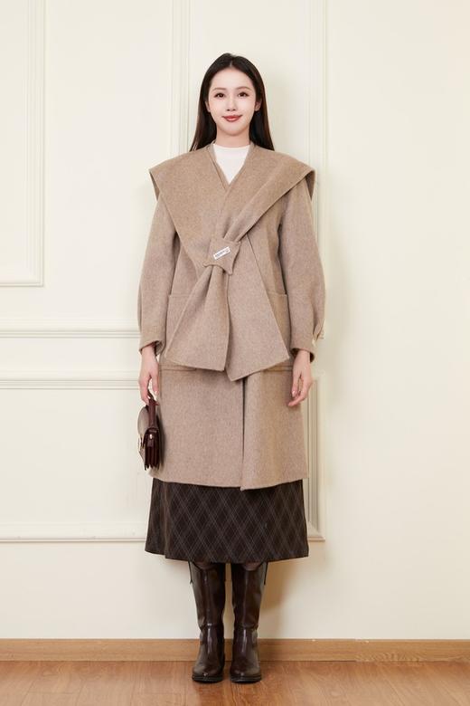 Le Malene 配披肩高级感轻奢双面绒纯羊毛大衣 21141 商品图0