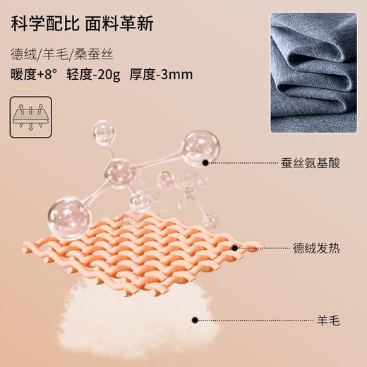 【桑蚕丝羊毛保暖内衣无痕男德绒】发热内穿加绒打底背心冬季抗菌上衣 商品图3