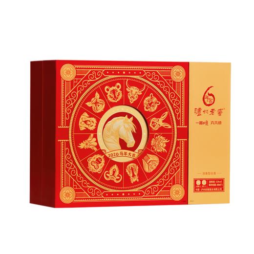 【新品上新】52度泸州老窖六年窖头曲2026马年生肖礼盒套装500ml*2（扫码装） 泸州老窖官方旗舰店 商品图5
