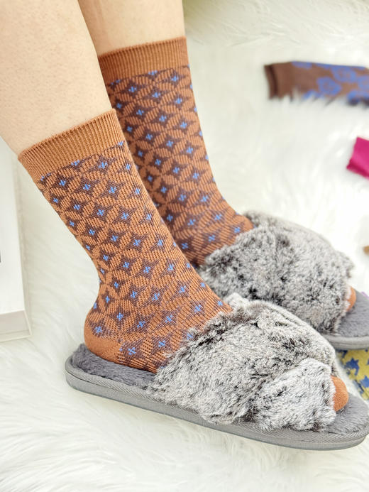 【4双装】西班牙LUIS VECENTE 复古撞色堆堆袜 商品图7