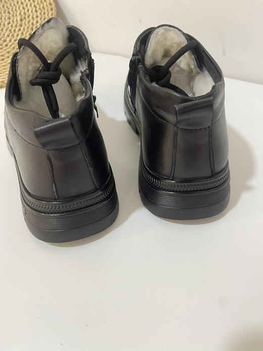 D112512男士头层牛皮羊毛冬季保暖加厚商务休闲大棉皮鞋 商品图6