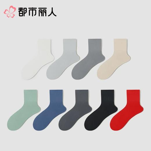 都市丽人男士袜类高含棉常规袜中筒袜FCCDA6 商品图1