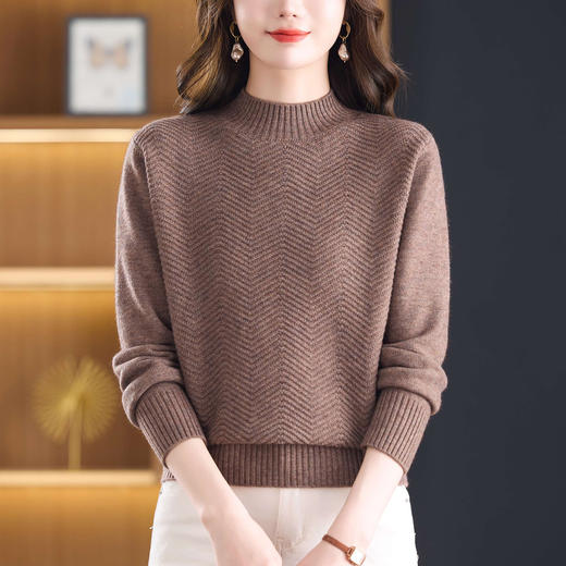 CC半高领毛衣女士秋冬季2025新款高级感洋气内搭上衣针织打底衫 商品图3