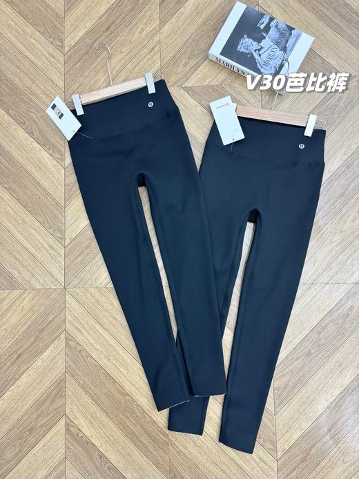 D112543黑金加绒瑜伽裤羊羔绒款高腰塑身鲨鱼芭比裤 商品图0