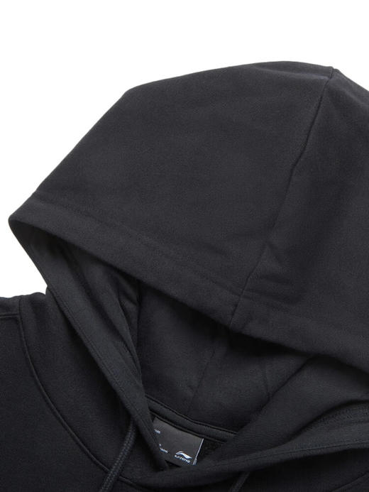 李宁运动潮流系列男女同款加绒保暖宽松套头连帽卫衣AWDU673 商品图4