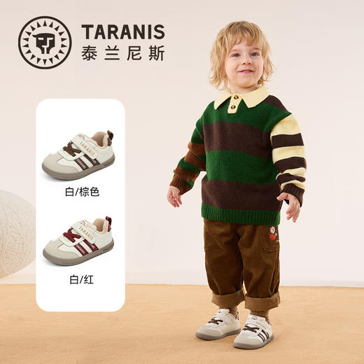 泰兰尼斯25年冬季新款童鞋学步鞋男宝宝机能鞋加绒保暖德训鞋女童鞋子 T02T5D7522 商品图1