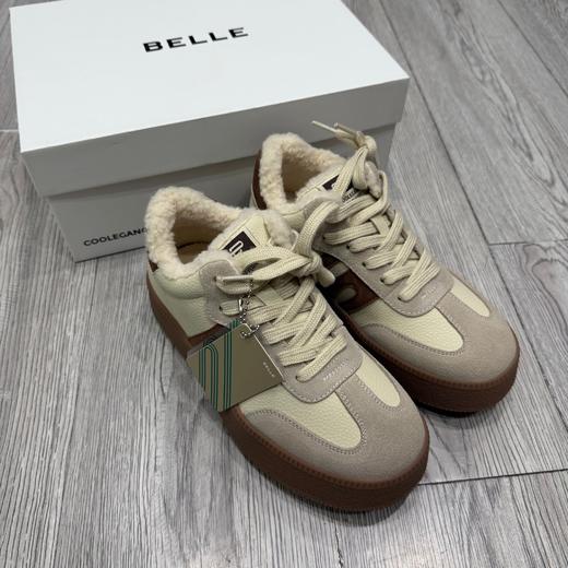 D112553高帮加绒板栗复古德训鞋女25新款运动休闲小白鞋子 商品图1