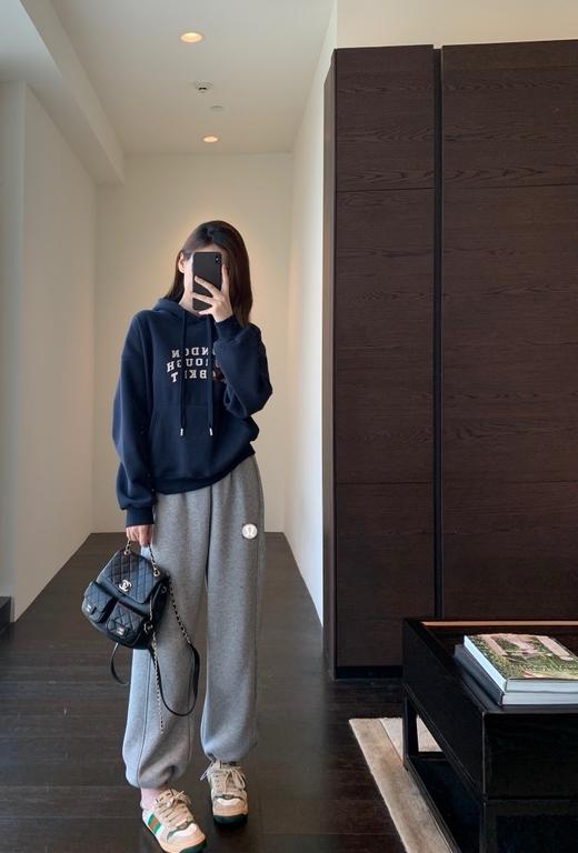 D112568空气层面料软糯亲肤加绒保暖女士休闲长裤 商品图12