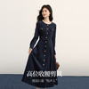 【11/26新品】熙世界千金小香风长袖连衣裙女秋冬磨毛气质收腰显瘦法式赫本裙子 商品缩略图1