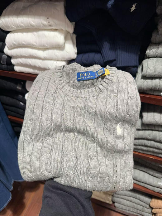 🔥圆领12个颜色💢黑五折扣开启💰850✈️直邮，拉夫劳伦当家经典女士v领麻花毛衣，纯棉质地不起球不变形，闭眼必入单品啊姐妹们～尺寸XS-XXL码可选！！ 商品图8