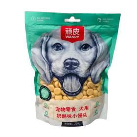 Wanpy宠物零食犬用奶酪味小馒头 220g
