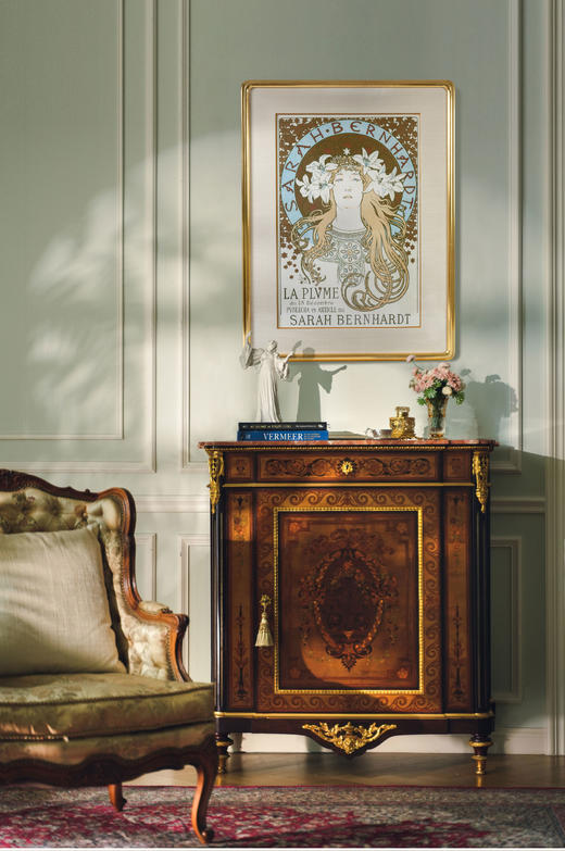 独角鹿西洋古董1896年法国出品石版画《致莎拉·伯恩哈特的敬意——她的仰慕者和朋友们》 商品图0