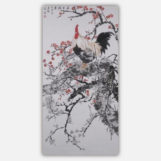 卓愿《春日瑞景》70x138CM 手绘纸本宣纸国画作品 商品图0