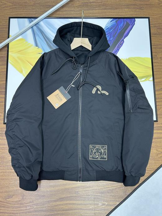 D112580假两件帽子不可拆25SS秋冬新款浮刺绣连帽棉衣夹克外套 商品图11